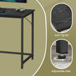 Computer Desk – Metal – Rustic Brown – Industrial Design, Easy Assembly