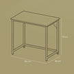 Computer Desk – Metal – Rustic Brown – Industrial Design, Easy Assembly
