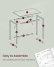 Small Office Desk – Wood – Maple White and Cloud White – Industrial Design, Simple Assembly
