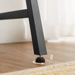 Computer Desk – Steel Frame – Greige and Black – Rustic Top, Easy Assembly