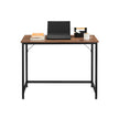 Computer Desk – Steel – Hazelnut Brown and Black – Industrial Design – 100 x 50 x 75 cm