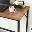 Computer Desk – Steel – Hazelnut Brown and Black – Industrial Design – 100 x 50 x 75 cm