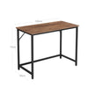 Computer Desk – Steel – Hazelnut Brown and Black – Industrial Design – 100 x 50 x 75 cm