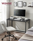 Computer Desk – Steel – Hazelnut Brown and Black – Industrial Design