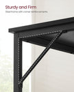 Computer Desk – Steel – Hazelnut Brown and Black – Industrial Design