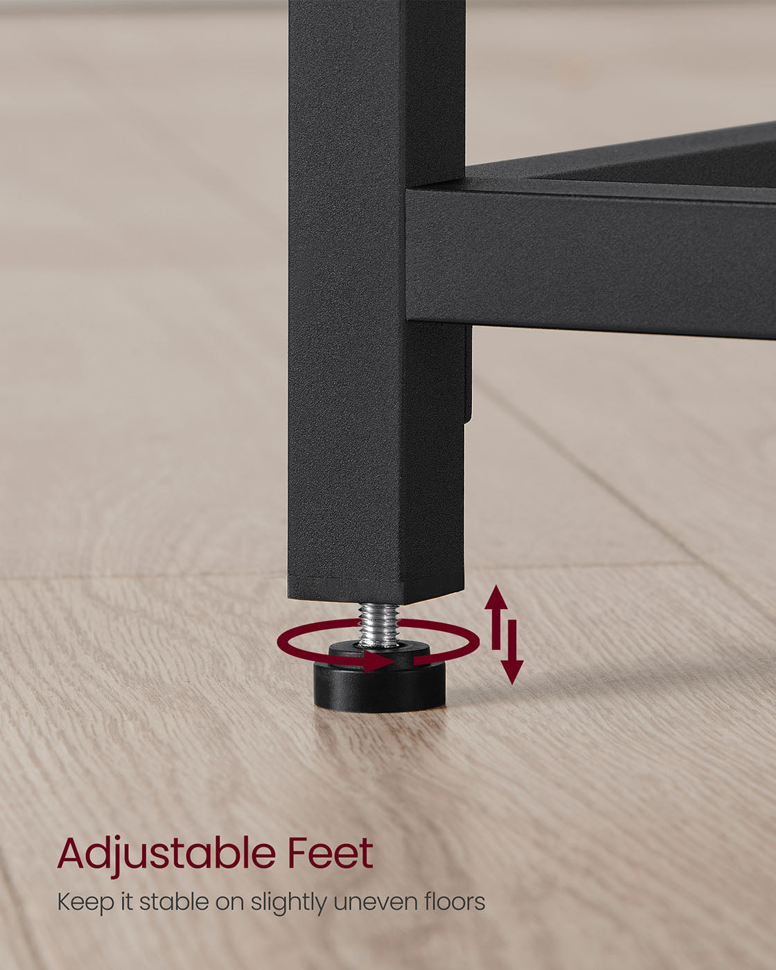 Computer Desk – Steel – Hazelnut Brown and Black – Industrial Design