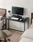 Computer Desk – Steel – Hazelnut Brown and Black – Industrial Design