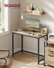 Computer Desk – Steel – Hazelnut Brown and Black – Industrial Design