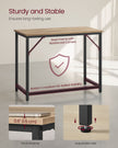 Computer Desk – Steel – Hazelnut Brown and Black – Industrial Design