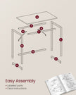 Computer Desk – Steel – Hazelnut Brown and Black – Industrial Design