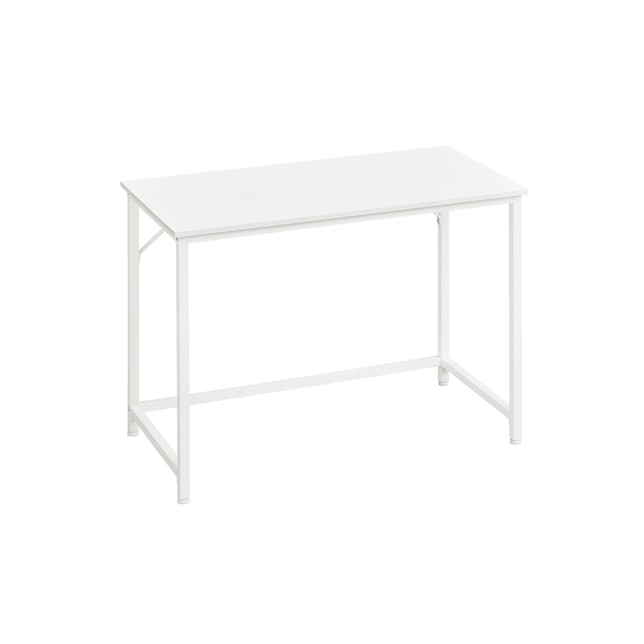 Small Office Desk – Steel – Hazelnut Brown and Black – Industrial Design with Simple Assembly
