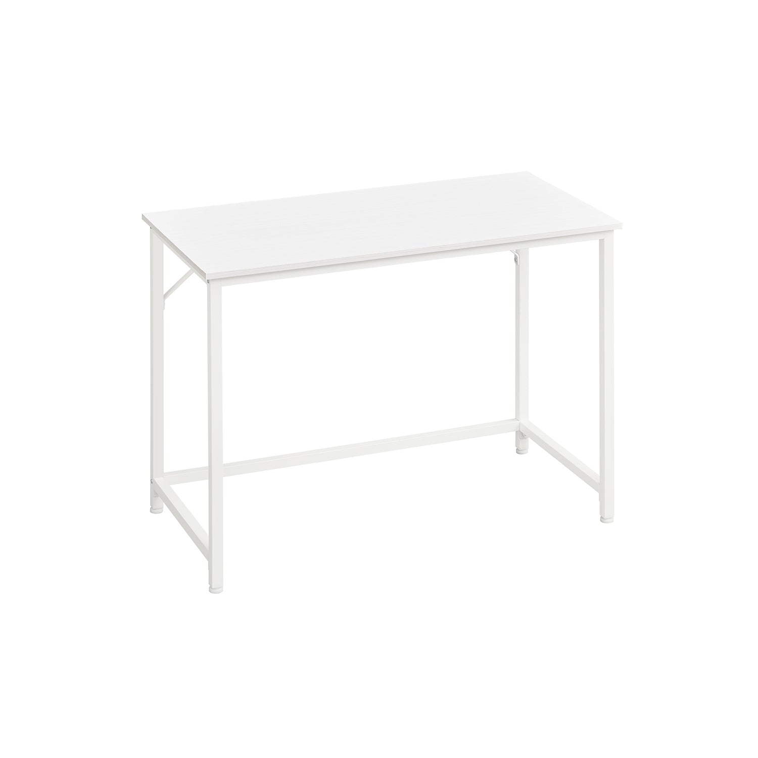 Small Office Table – Steel – Hazelnut Brown and Black – Industrial Design, Easy Assembly