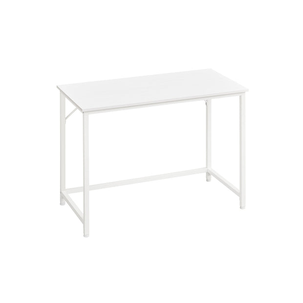 Small Office Table – Steel – Hazelnut Brown and Black – Industrial Design, Easy Assembly