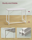 Small Office Desk – Steel – Hazelnut Brown and Black – Industrial Design with Simple Assembly