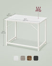 Small Office Desk – Steel – Hazelnut Brown and Black – Industrial Design with Simple Assembly