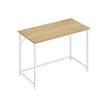 Computer Desk – Steel – Natural Oak and Pearl White – Industrial Design