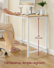 Computer Desk – Steel – Natural Oak and Pearl White – Industrial Design