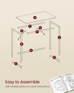 Computer Desk – Steel – Natural Oak and Pearl White – Industrial Design