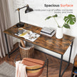 Small Office Desk – Steel – Hazelnut Brown and Black – Industrial Design with Simple Assembly