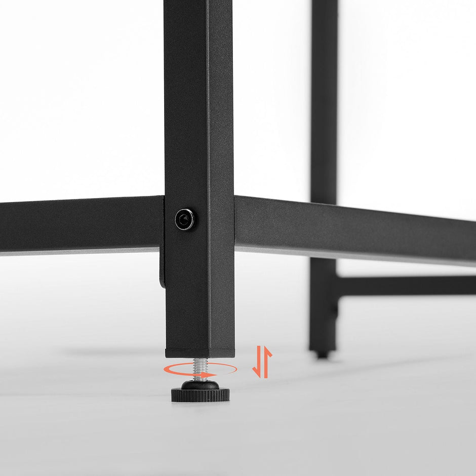 Computer Desk – Steel – Heather Greige and Ink Black – Industrial Design