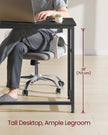 Computer Desk – Steel – Hazelnut Brown and Black – Industrial Design, Simple Assembly, Small Office Table