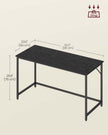 Computer Desk – Steel – Hazelnut Brown and Black – Industrial Design, Simple Assembly, Small Office Table