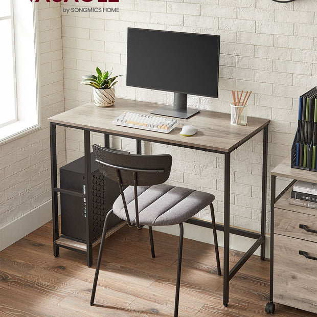 Writing Desk – Steel – Modern – Versatile Shelving Options