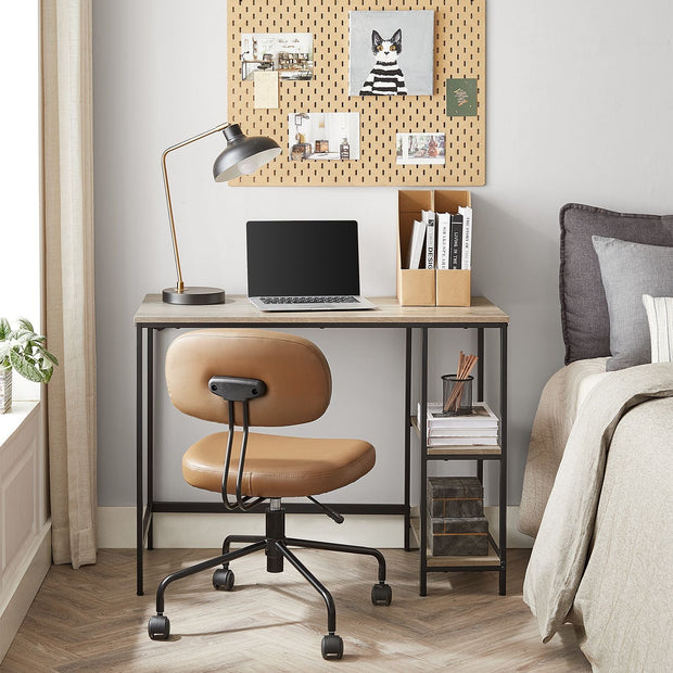Writing Desk – Steel – Modern – Versatile Shelving Options