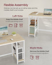 Computer Desk – Steel – Natural Beige and Pearl White – Includes 2 Shelves