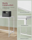 Computer Desk – Steel and Wood – Maple White – 100 cm Wide with Adjustable Shelves
