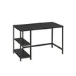 Writing Desk – Metal and Wood – Rustic Brown – Versatile Shelving Option