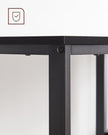 Writing Desk – Metal and Wood – Rustic Brown – Versatile Shelving Option