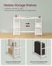 Writing Desk – Steel – Modern – Versatile Shelving Options