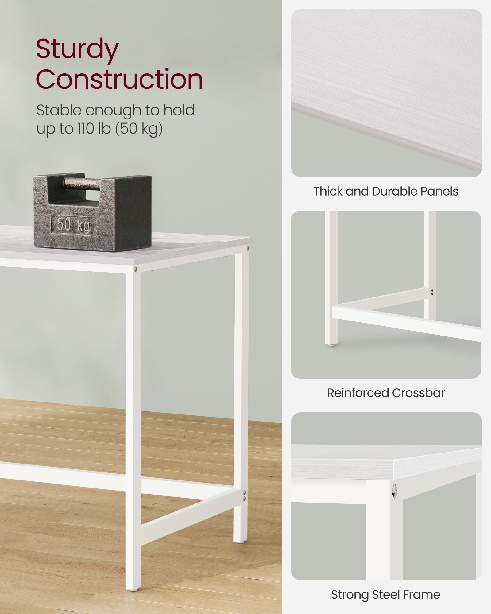 Writing Desk – Steel – Modern – Versatile Shelving Options