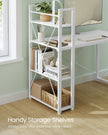 Computer Desk – Engineered Wood – Maple White – Versatile Storage Shelves