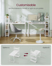 Computer Desk – Engineered Wood – Maple White – Versatile Storage Shelves