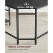 L-Shaped Corner Desk – Wood – Rustic Brown – Industrial Design with Shelf