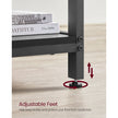 L-Shaped Corner Desk – Wood – Rustic Brown – Industrial Design with Shelf