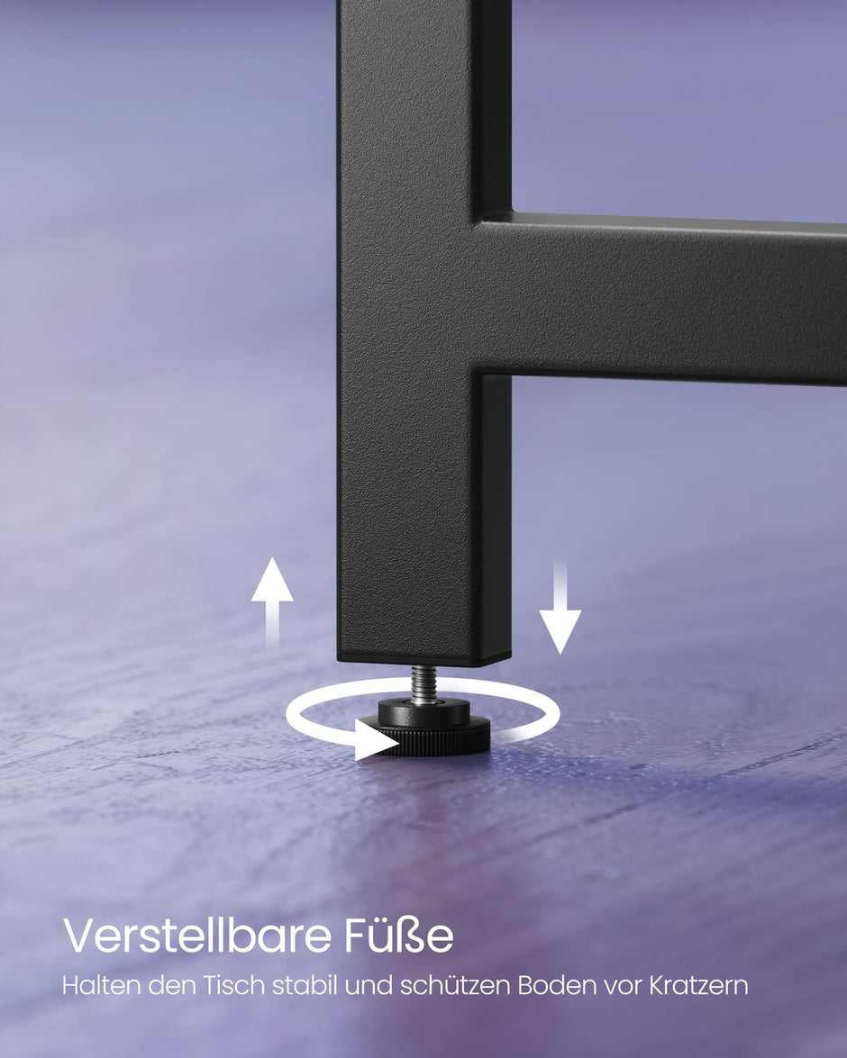 L-Shaped Computer Desk – Wood – Ebony Black and Ink Black – Industrial Design, Space-Saving