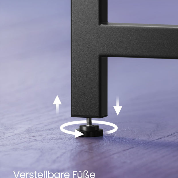 L-Shaped Computer Desk – Wood – Ebony Black and Ink Black – Industrial Design, Space-Saving