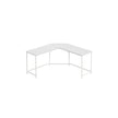 L-Shaped Corner Desk – Wood and Metal – Greige and Black – Space-Saving Industrial Design