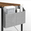 Writing Desk – Wood and Metal – Rustic Brown and Black – Reversible Shelves and Storage Bag