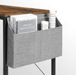 Computer Desk – Wood – Rustic Brown and Black – Reversible Shelves and Storage Bag