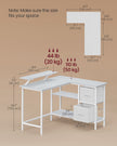L-Shaped Desk – Wood – Maple White – Features Dual Spacious Drawers and Adjustable Storage Shelf