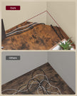 L-Shaped Computer Desk – Wood – Rustic Brown and Ink Black – Industrial Design with Shelf