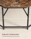 L-Shaped Computer Desk – Wood – Rustic Brown and Ink Black – Space-Saving Design