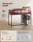 L Shaped Corner Desk - 120x80 - Particleboard & Steel - Power Outlets - 2 USB Ports