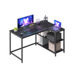 L Shaped Corner Desk - 110L - Particleboard, Steel - Storage - Adjustable Shelves