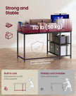 L Shaped Corner Desk - 120 x 80 - Particleboard, Steel - Reversible Height-Adjustable Shelves - Storage Compartments
