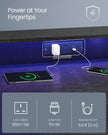 Gaming Desk – MDF and Steel – Black – LED Lighting and Built-In Power Outlets, Monitor Shelf